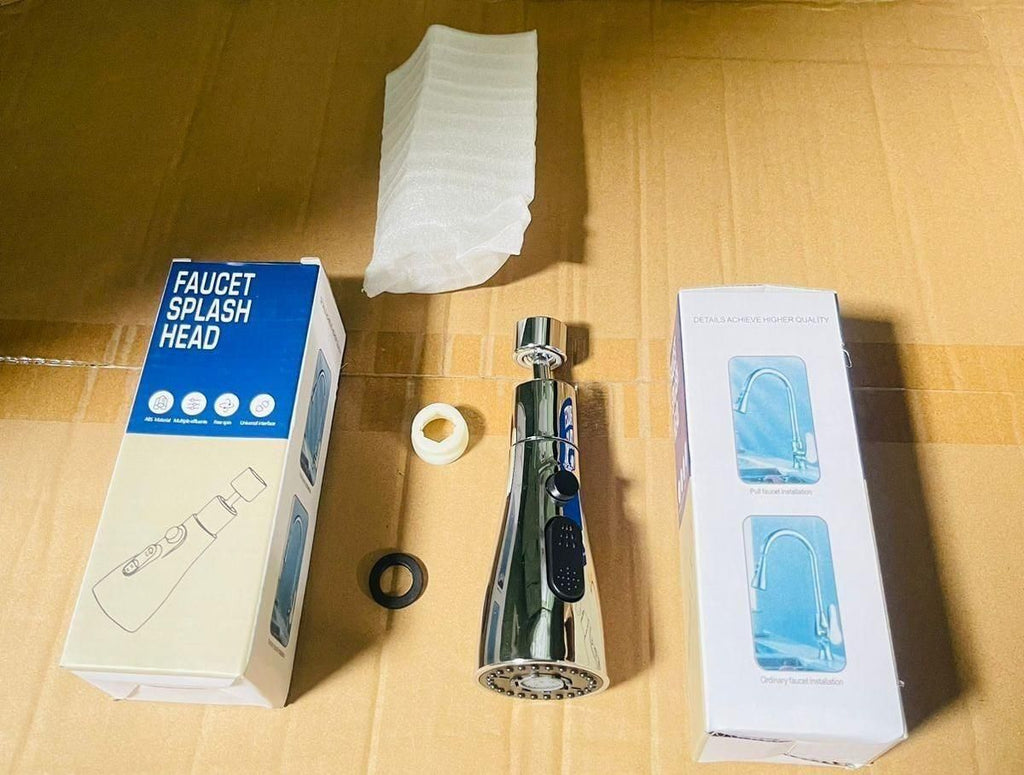 3-in-1 Kitchen Sink Faucet – Stainless Steel Tap with 3 Water Modes & Upright Handle Design (Polished Chrome Finish)