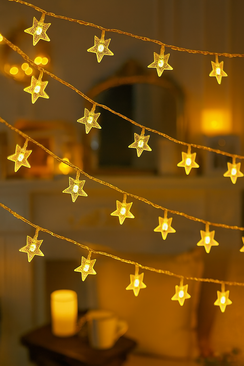 Serial String Star Lights for Decoration