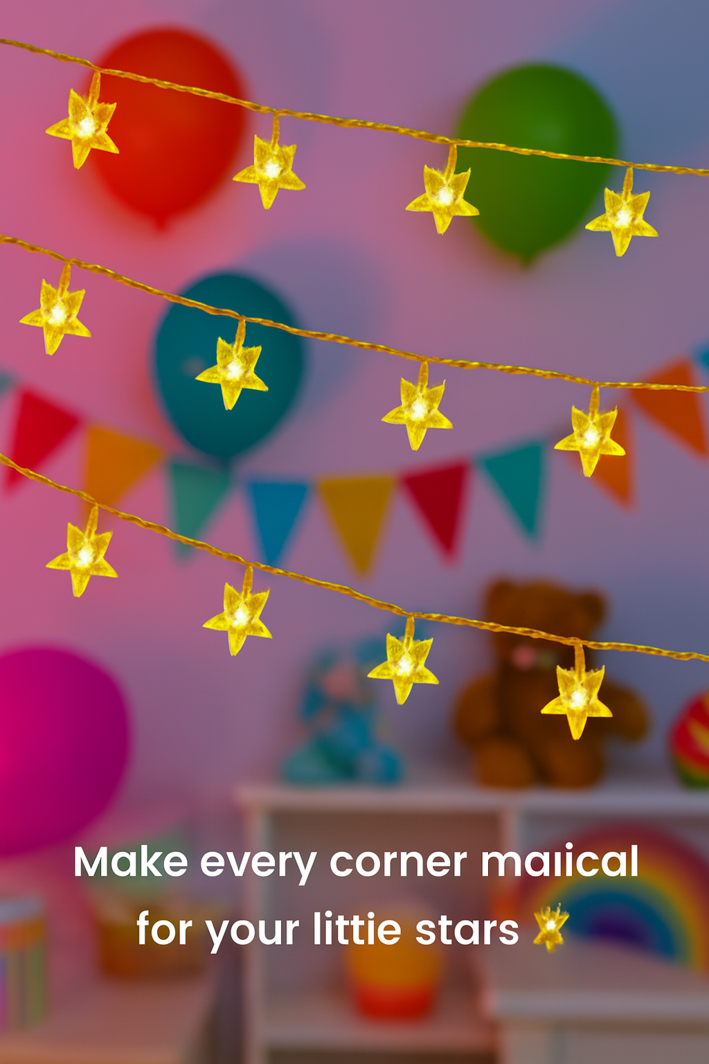 Serial String Star Lights for Decoration