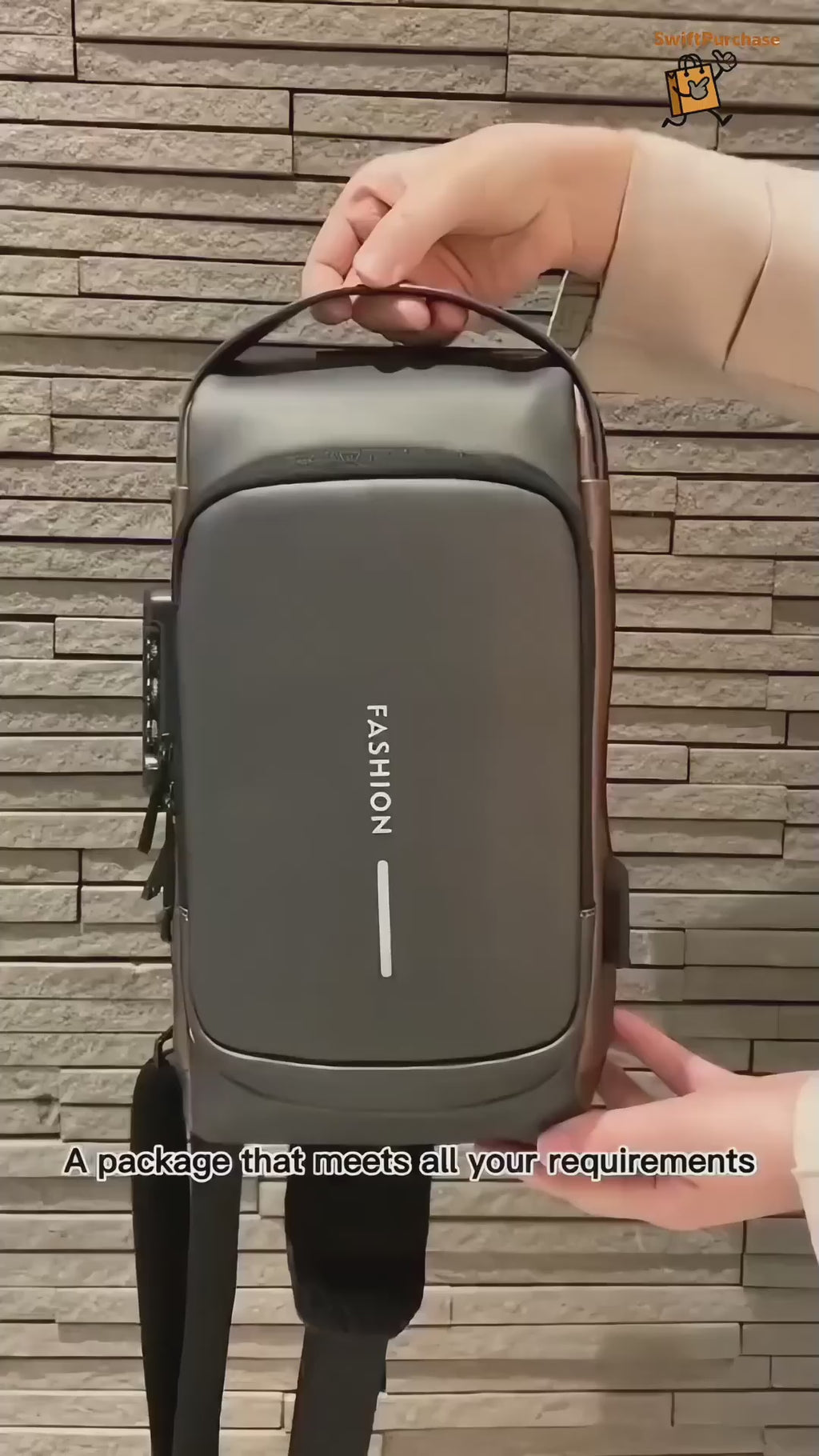 Waterproof Anti-Theft Sling Bag for Men & Women – USB Charging